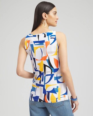 人気ブランドを Touch of Cool™ Abstract Polished Tank | Chico's ヴァイスシュヴァルツ